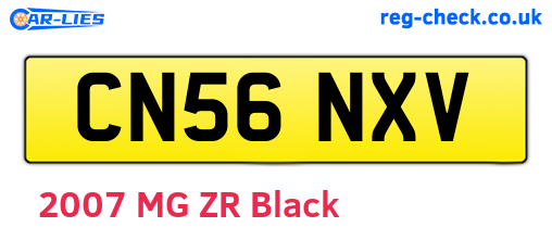 CN56NXV are the vehicle registration plates.