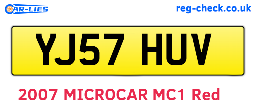 YJ57HUV are the vehicle registration plates.