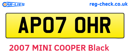 AP07OHR are the vehicle registration plates.
