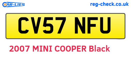 CV57NFU are the vehicle registration plates.