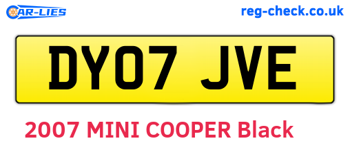 DY07JVE are the vehicle registration plates.