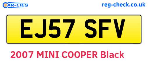 EJ57SFV are the vehicle registration plates.