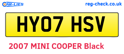 HY07HSV are the vehicle registration plates.