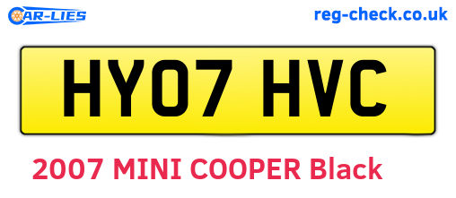 HY07HVC are the vehicle registration plates.