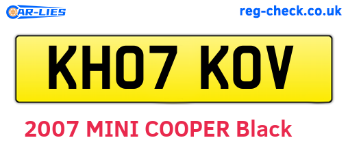 KH07KOV are the vehicle registration plates.