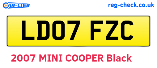 LD07FZC are the vehicle registration plates.