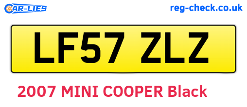 LF57ZLZ are the vehicle registration plates.