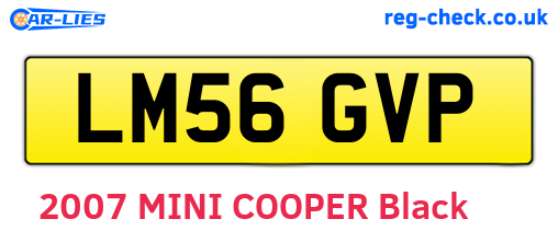 LM56GVP are the vehicle registration plates.