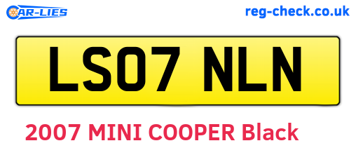 LS07NLN are the vehicle registration plates.