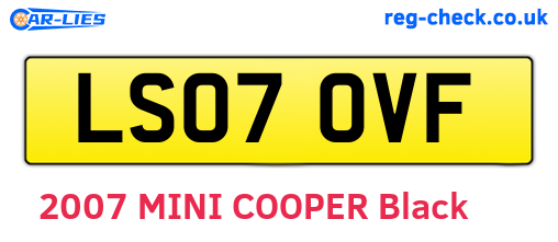 LS07OVF are the vehicle registration plates.