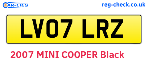 LV07LRZ are the vehicle registration plates.