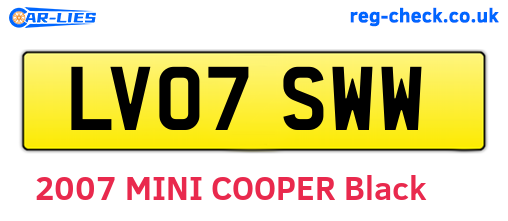 LV07SWW are the vehicle registration plates.