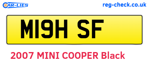 M19HSF are the vehicle registration plates.