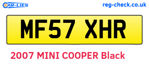 MF57XHR are the vehicle registration plates.