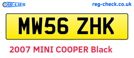 MW56ZHK are the vehicle registration plates.