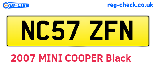 NC57ZFN are the vehicle registration plates.