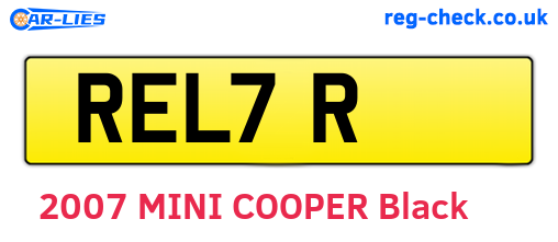 REL7R are the vehicle registration plates.