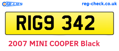 RIG9342 are the vehicle registration plates.