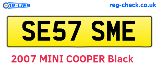 SE57SME are the vehicle registration plates.