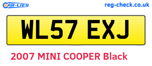 WL57EXJ are the vehicle registration plates.