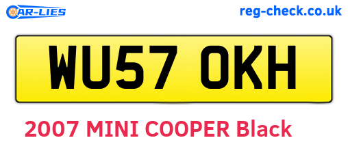 WU57OKH are the vehicle registration plates.
