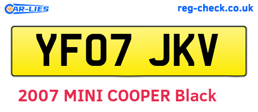 YF07JKV are the vehicle registration plates.