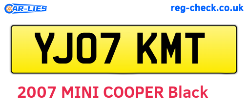 YJ07KMT are the vehicle registration plates.