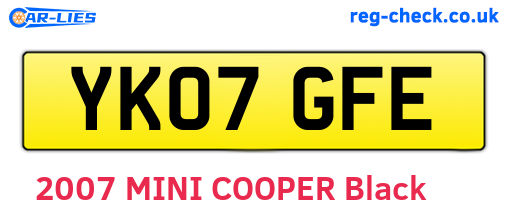 YK07GFE are the vehicle registration plates.