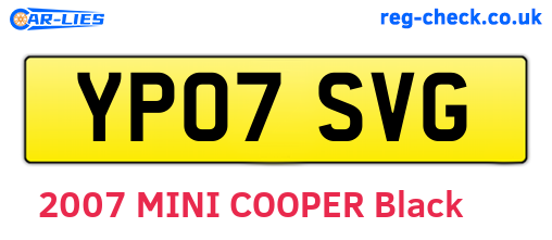 YP07SVG are the vehicle registration plates.
