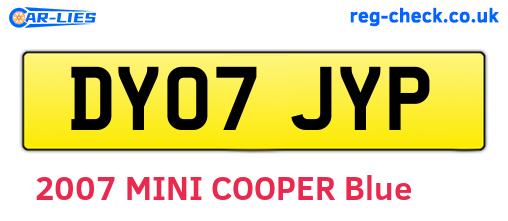 DY07JYP are the vehicle registration plates.