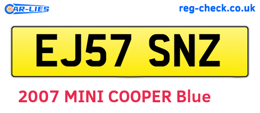EJ57SNZ are the vehicle registration plates.