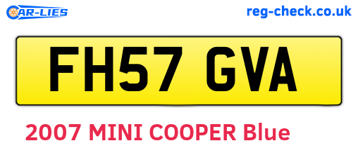 FH57GVA are the vehicle registration plates.