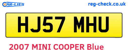 HJ57MHU are the vehicle registration plates.