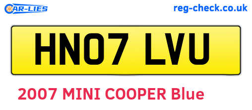 HN07LVU are the vehicle registration plates.
