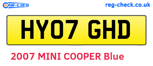 HY07GHD are the vehicle registration plates.