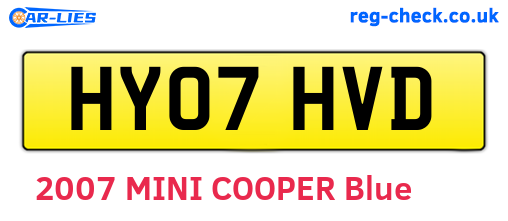 HY07HVD are the vehicle registration plates.