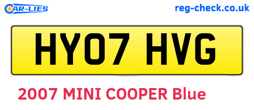 HY07HVG are the vehicle registration plates.