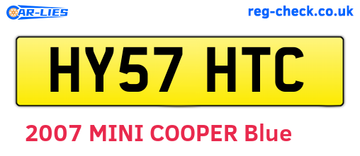 HY57HTC are the vehicle registration plates.