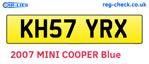 KH57YRX are the vehicle registration plates.