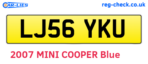 LJ56YKU are the vehicle registration plates.