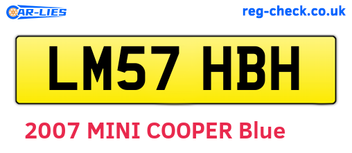 LM57HBH are the vehicle registration plates.