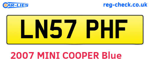 LN57PHF are the vehicle registration plates.
