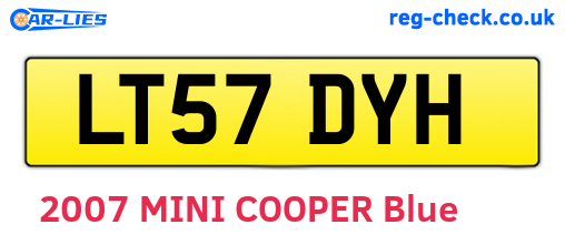 LT57DYH are the vehicle registration plates.