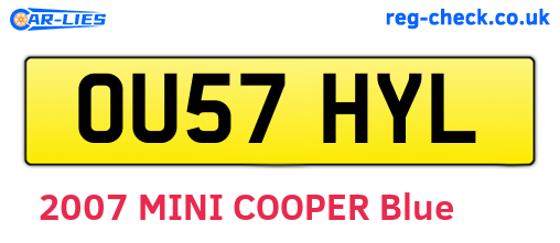 OU57HYL are the vehicle registration plates.