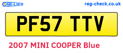 PF57TTV are the vehicle registration plates.