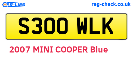 S300WLK are the vehicle registration plates.