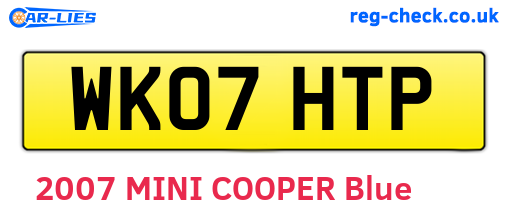 WK07HTP are the vehicle registration plates.
