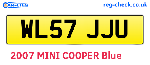 WL57JJU are the vehicle registration plates.