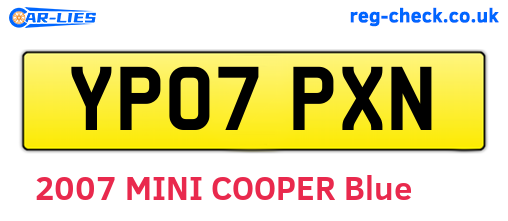 YP07PXN are the vehicle registration plates.