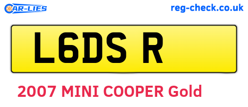 L6DSR are the vehicle registration plates.